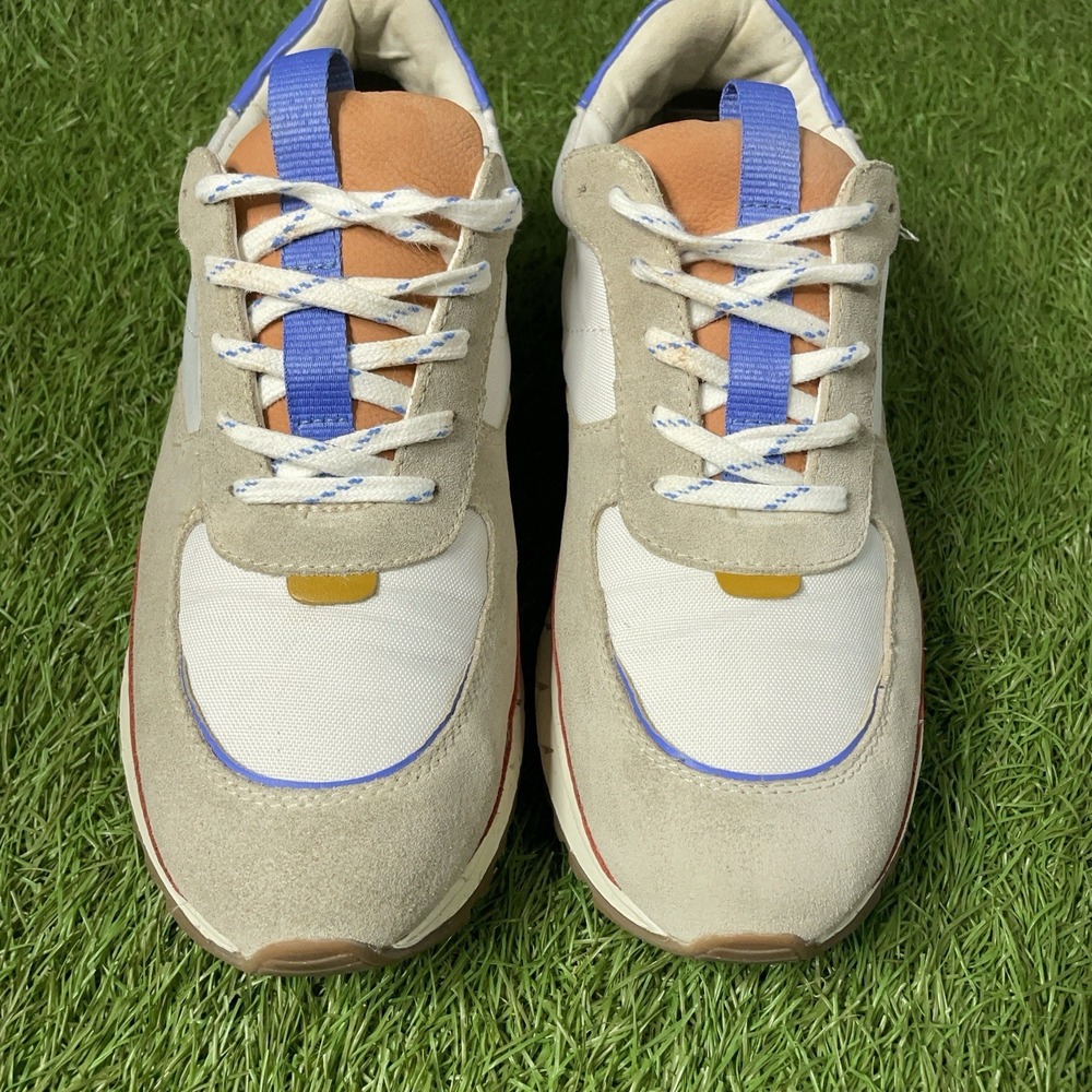 Madewell Kickoff Trainer Sneakers Suede Canvas Colorblock Womens Sz 10 platform - Picture 3 of 13